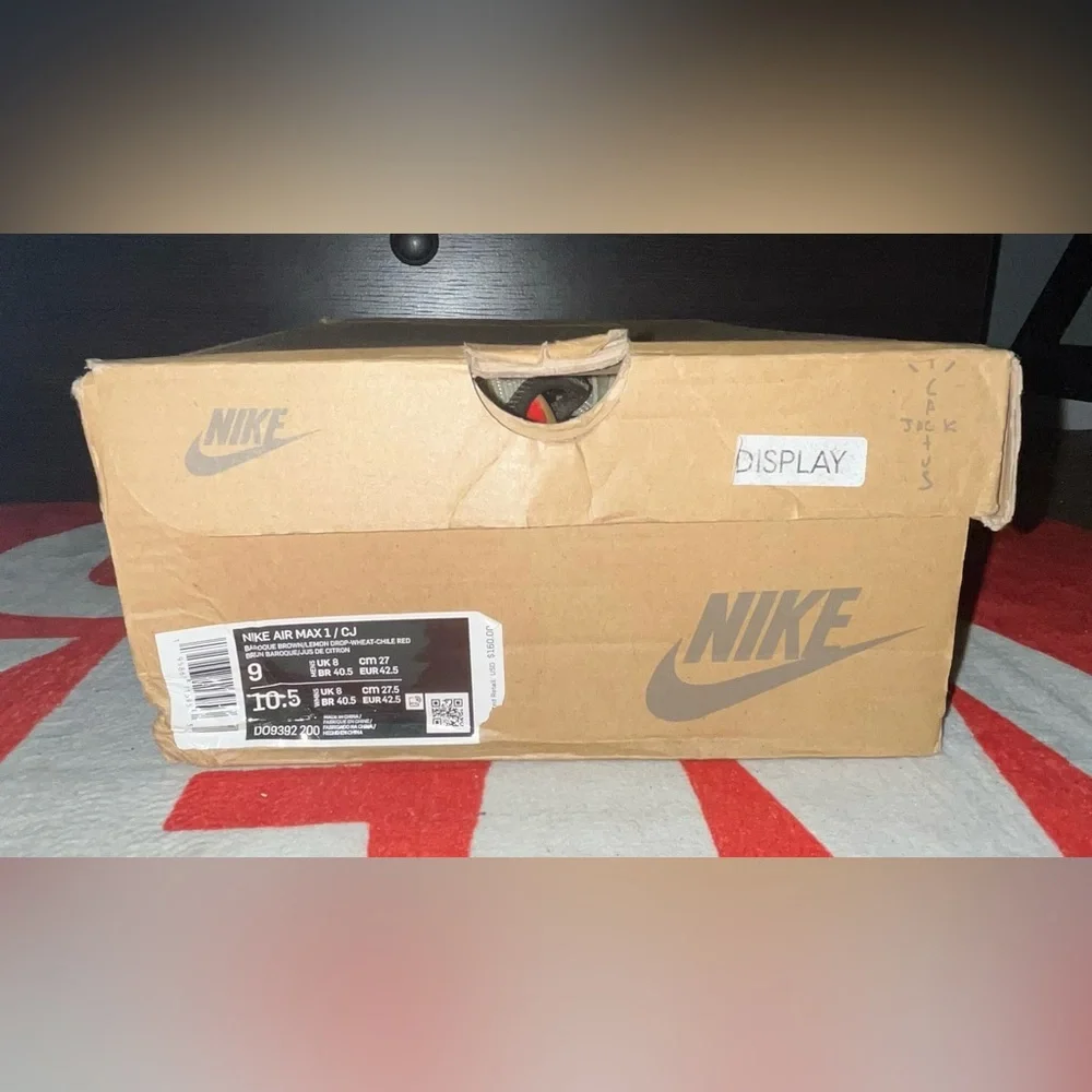 Men’s Nike Air Max 1 x Travis Scott Cactus Jack Baroque Brown Size 9 DO9392-200 - Picture 14 of 15